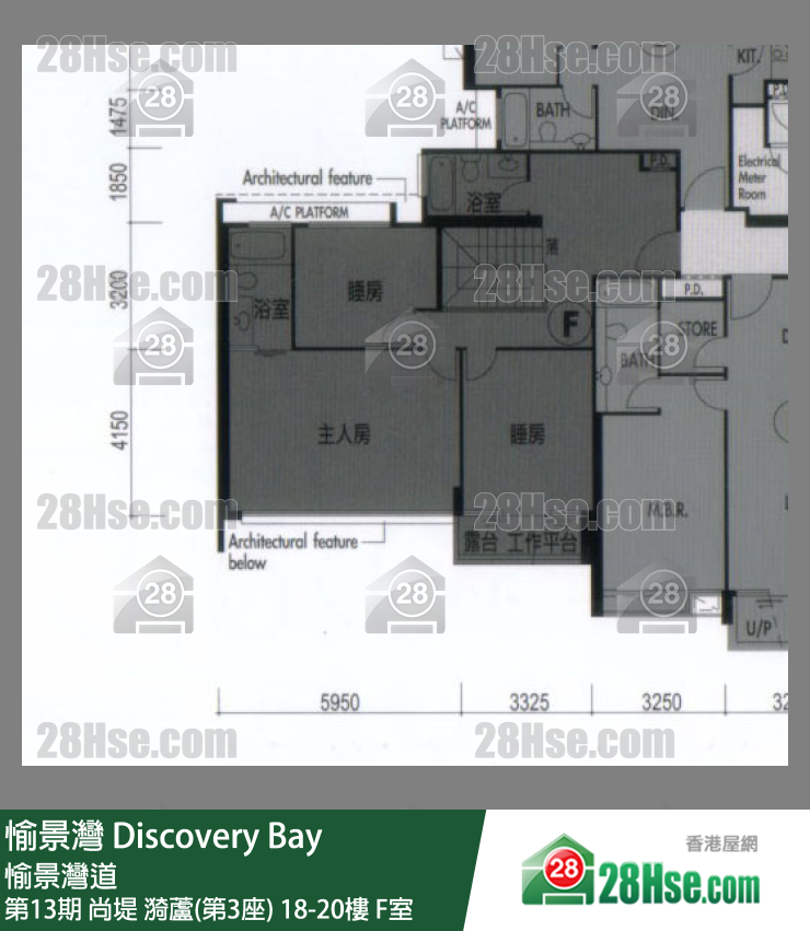 愉景灣 第13期 尚堤漪蘆(第3座)18樓 F室 平面圖