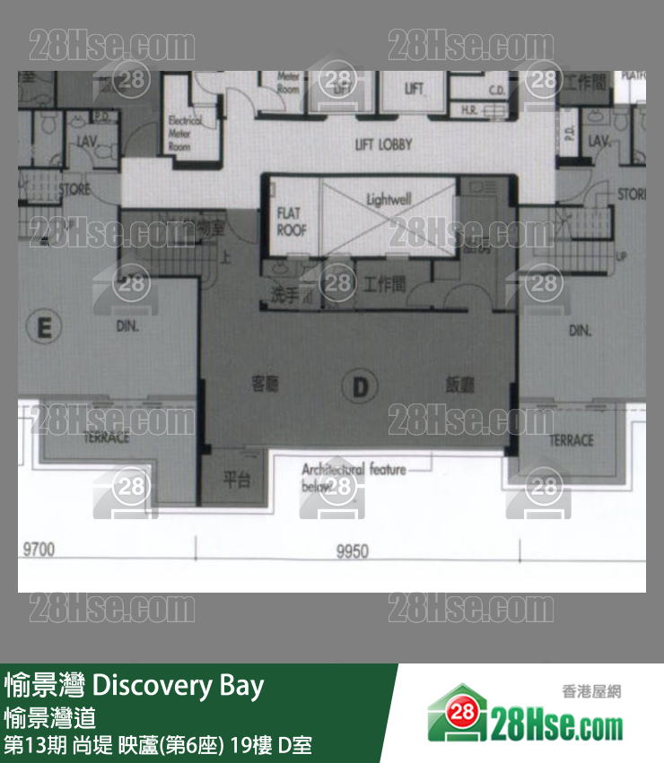 愉景灣 第13期 尚堤映蘆(第6座)19樓 D室 平面圖