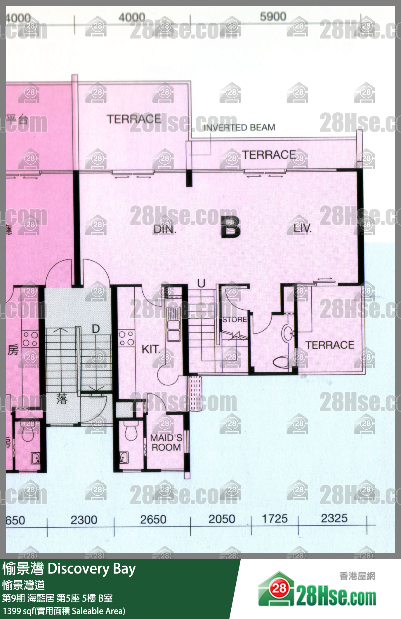 愉景灣 第9期 海藍居第5座5樓 B室 平面圖