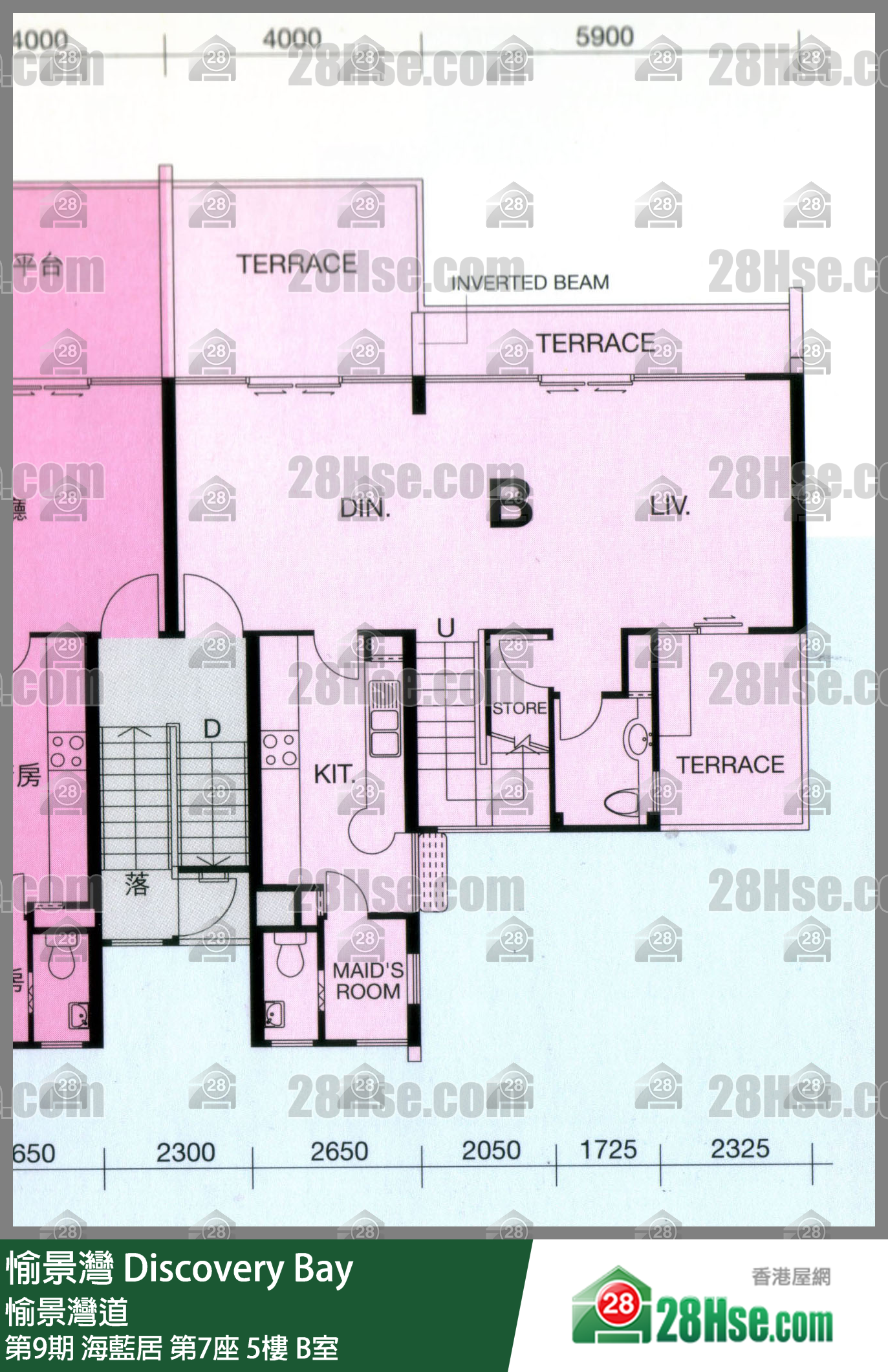 愉景灣 第9期 海藍居第7座5樓 B室 平面圖