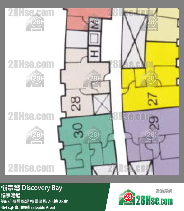 愉景灣 第6期 愉景廣場愉景廣場4樓 28室 平面圖