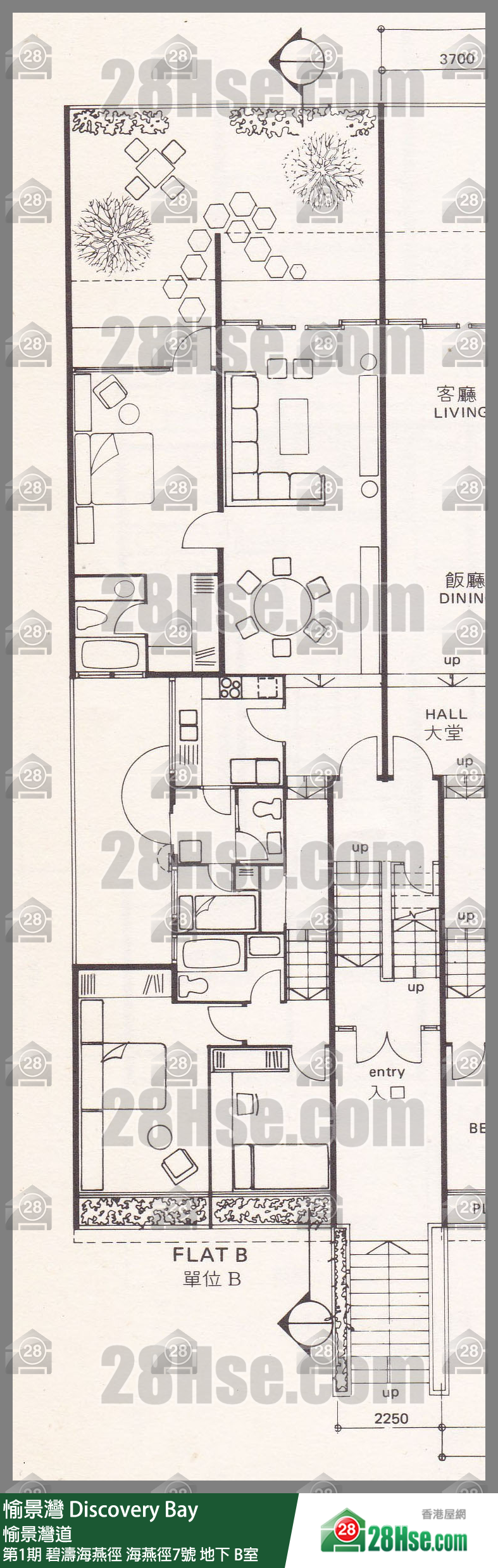 愉景灣 第1期 碧濤海燕徑海燕徑7號地下 B室 平面圖
