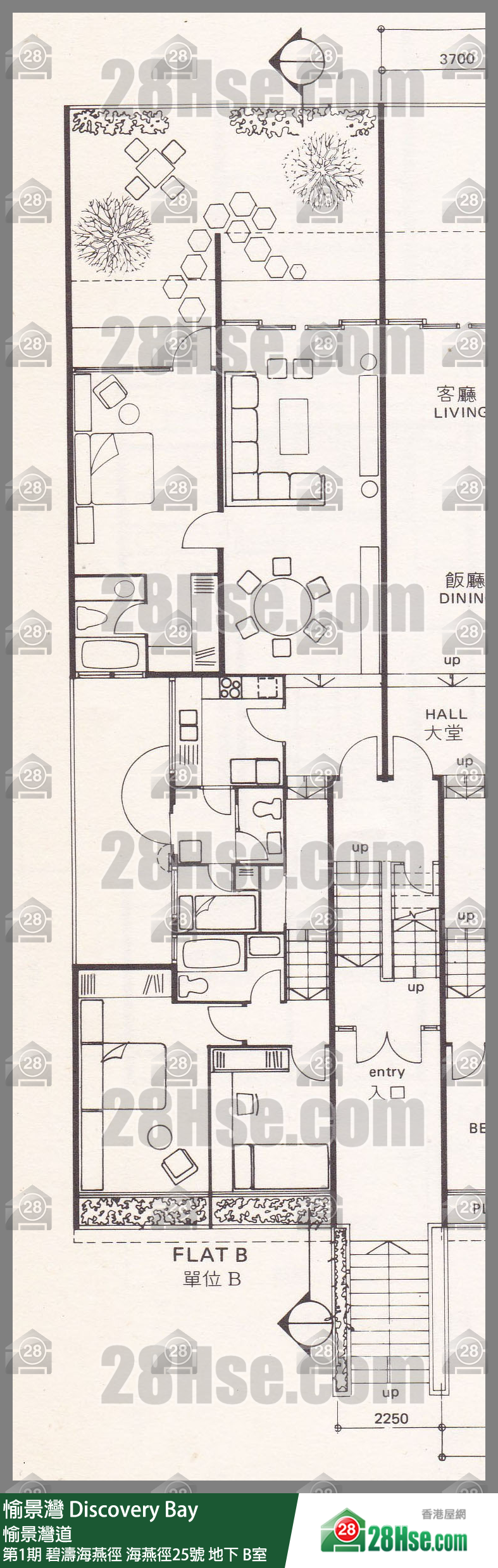 愉景灣 第1期 碧濤海燕徑海燕徑25號地下 B室 平面圖