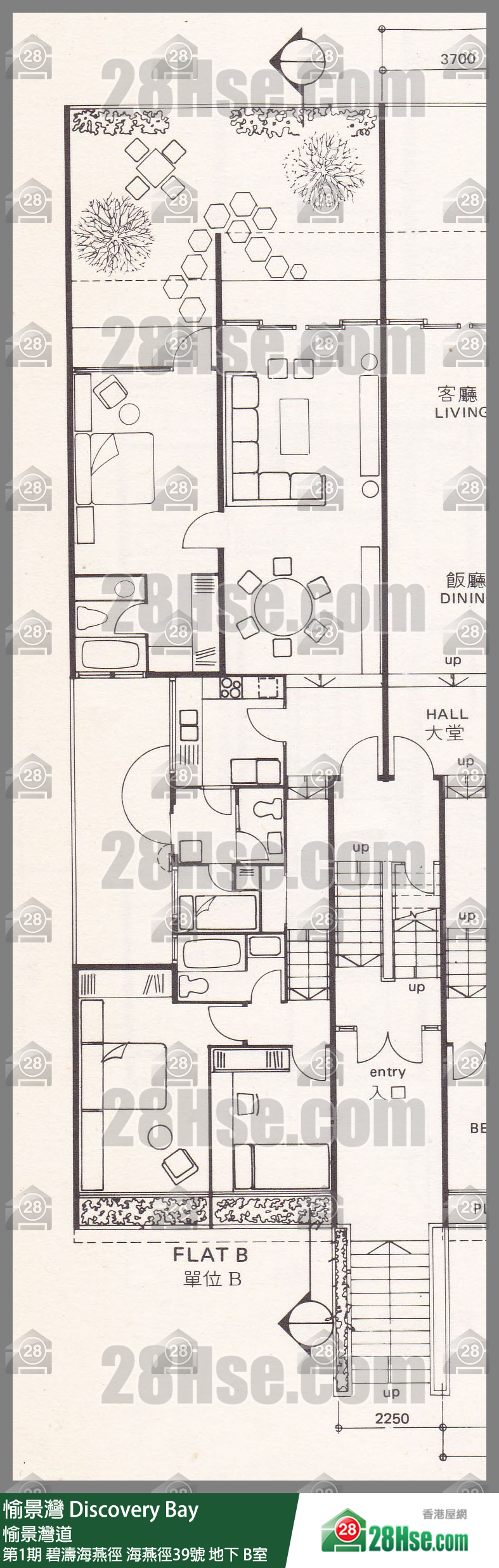 愉景灣 第1期 碧濤海燕徑海燕徑39號地下 B室 平面圖