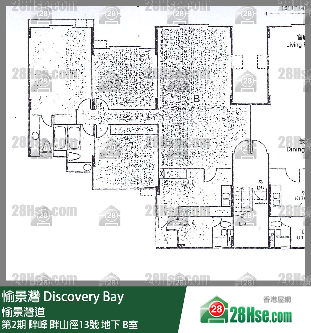 愉景灣 第2期 畔峰畔山徑13號地下 B室 平面圖