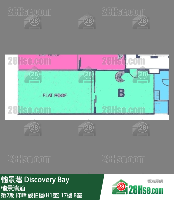 愉景灣 第2期 畔峰觀柏樓(H1座)17樓 B室 平面圖