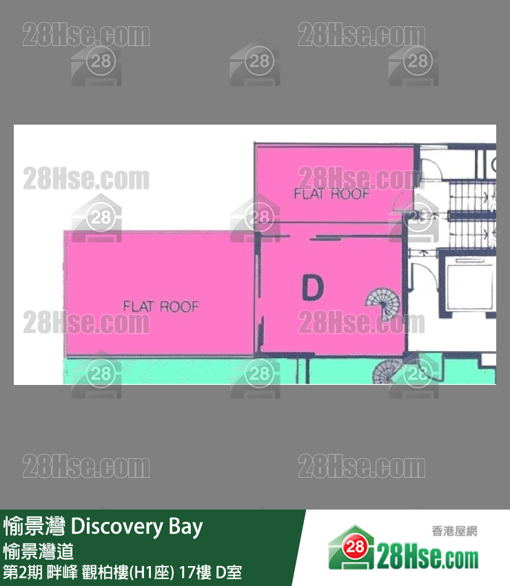 愉景灣 第2期 畔峰觀柏樓(H1座)17樓 D室 平面圖