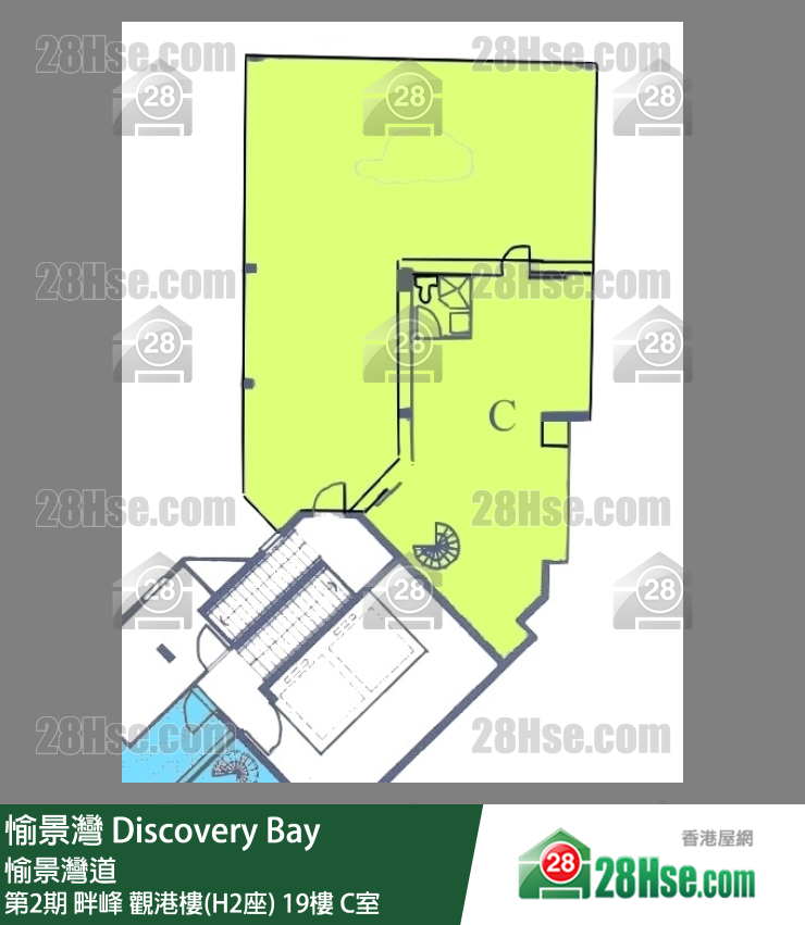 愉景灣 第2期 畔峰觀港樓(H2座)19樓 C室 平面圖