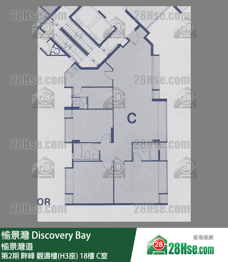 愉景灣 第2期 畔峰觀濤樓(H3座)18樓 C室 平面圖