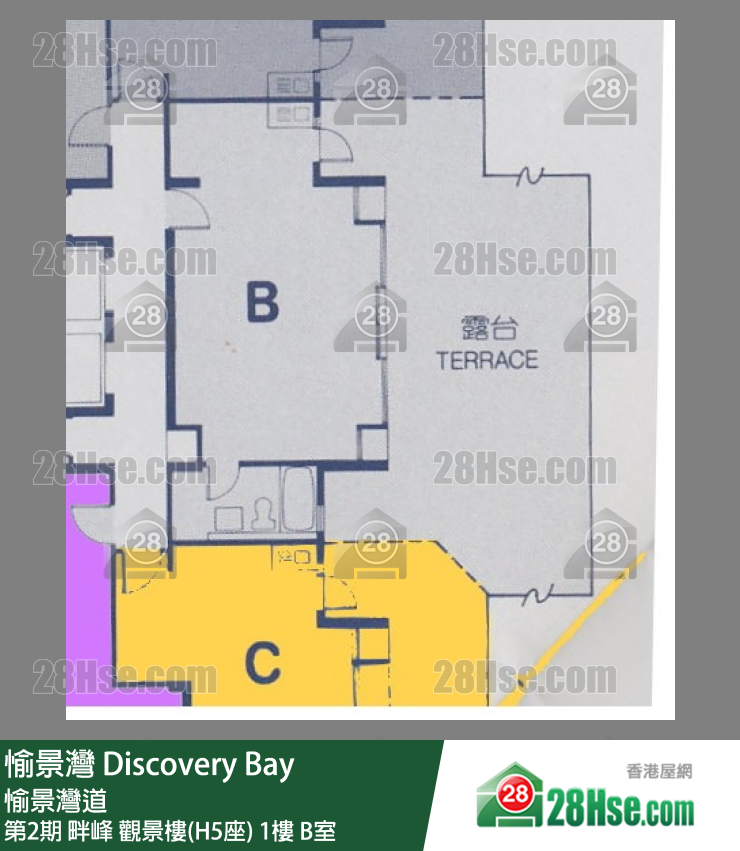 愉景灣 第2期 畔峰觀景樓(H5座)1樓 B室 平面圖