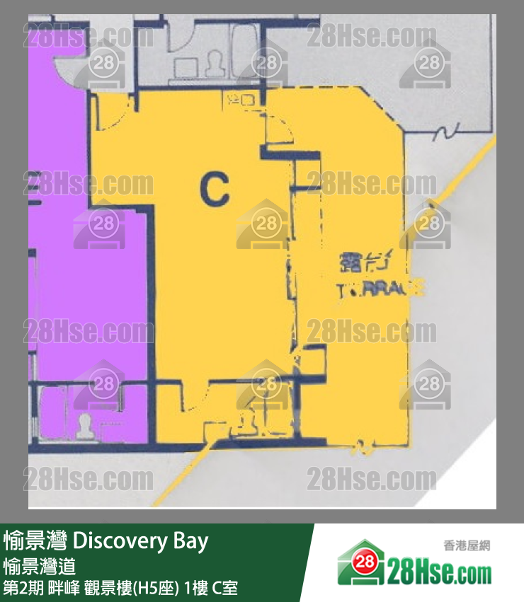 愉景灣 第2期 畔峰觀景樓(H5座)1樓 C室 平面圖