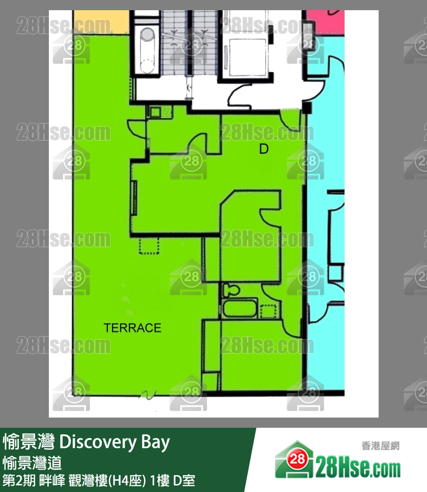 愉景灣 第2期 畔峰觀灣樓(H4座)1樓 D室 平面圖