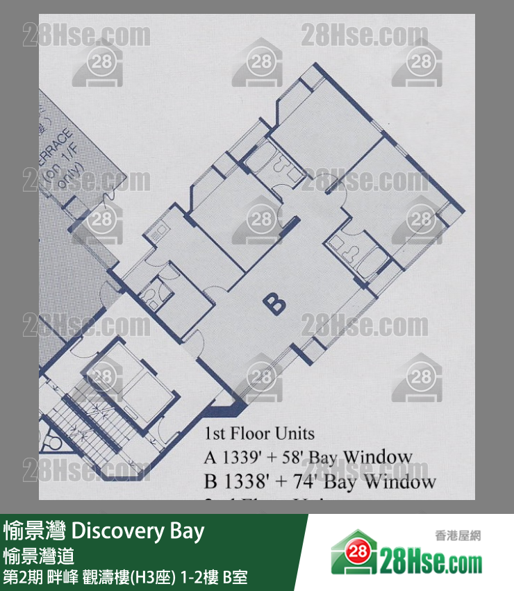愉景灣 第2期 畔峰觀濤樓(H3座)2樓 B室 平面圖