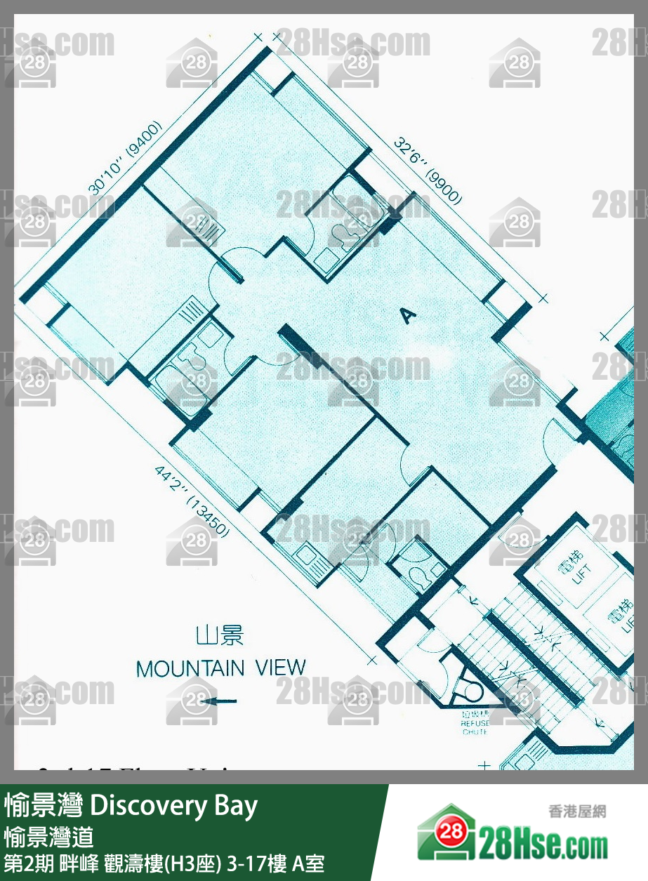 愉景灣 第2期 畔峰觀濤樓(H3座)15樓 A室 平面圖