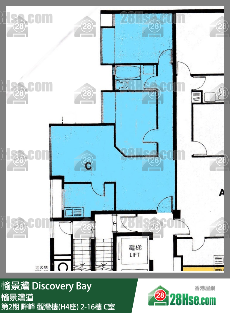 愉景灣 第2期 畔峰觀灣樓(H4座)10樓 C室 平面圖