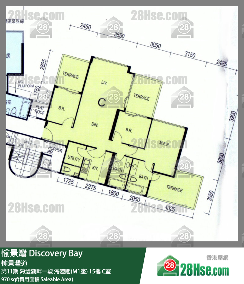 愉景灣 第11期 海澄湖畔一段海澄閣(M1座)15樓 C室 平面圖