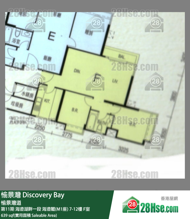 愉景灣 第11期 海澄湖畔一段海澄閣(M1座)10樓 F室 平面圖