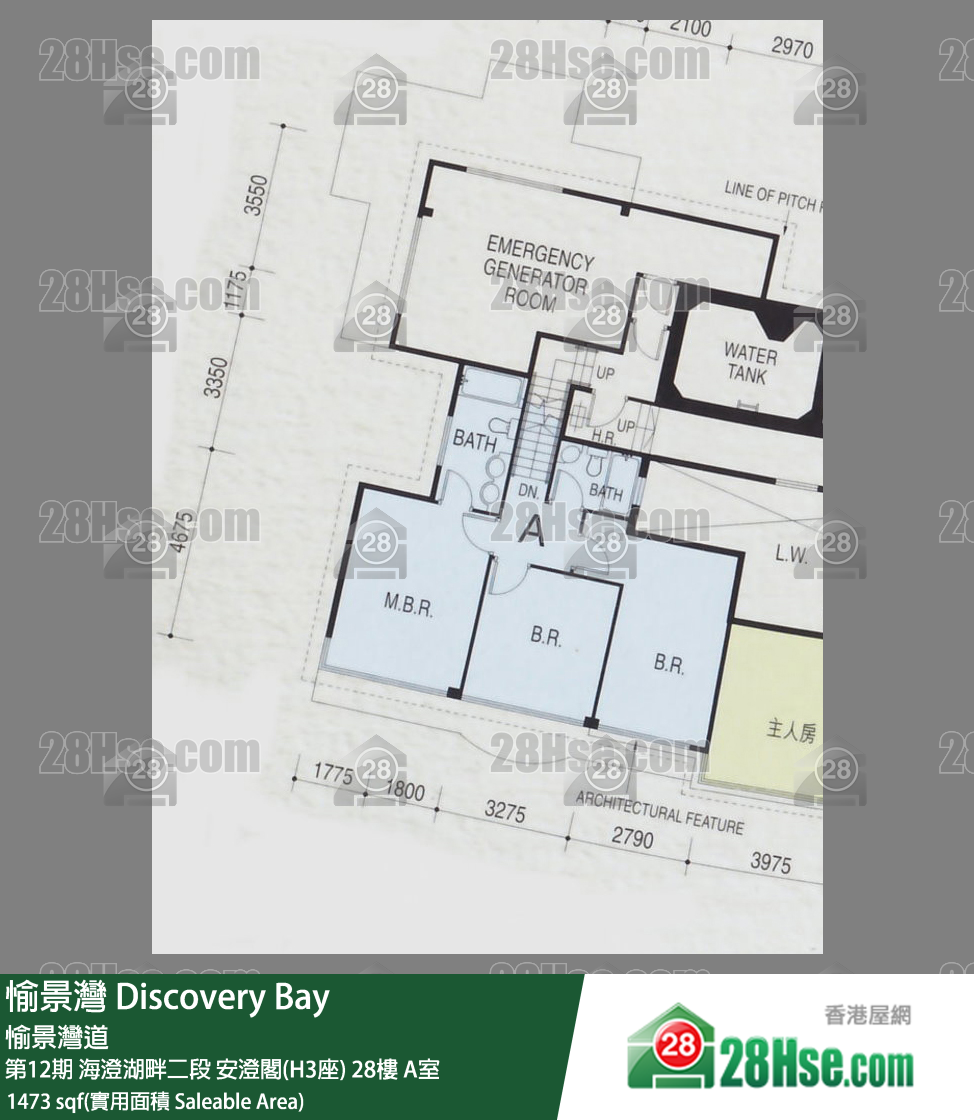 愉景灣 第12期 海澄湖畔二段安澄閣(H3座)28樓 A室 平面圖