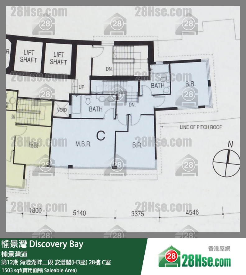 愉景灣 第12期 海澄湖畔二段安澄閣(H3座)28樓 C室 平面圖