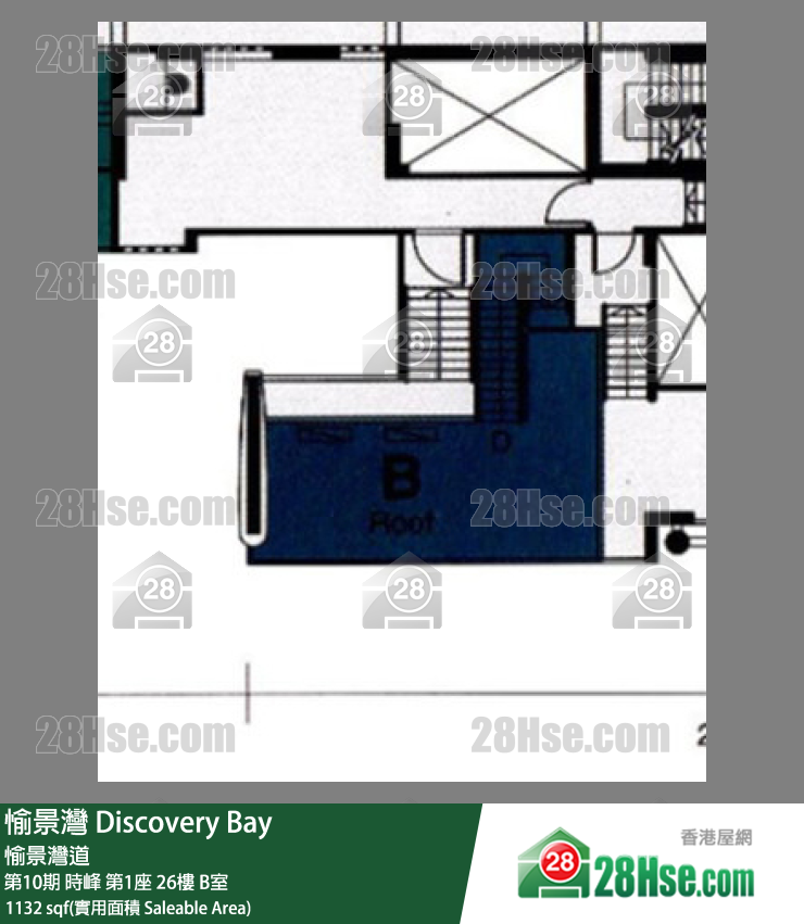 愉景灣 第10期 時峰第1座26樓 B室 平面圖