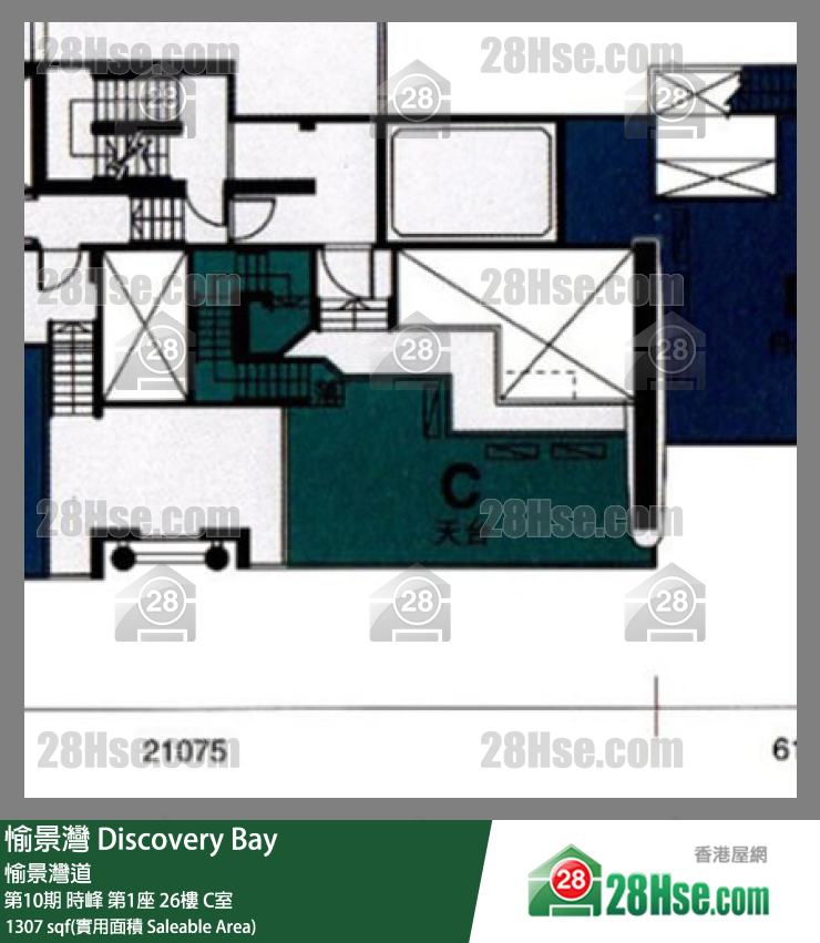 愉景灣 第10期 時峰第1座26樓 C室 平面圖