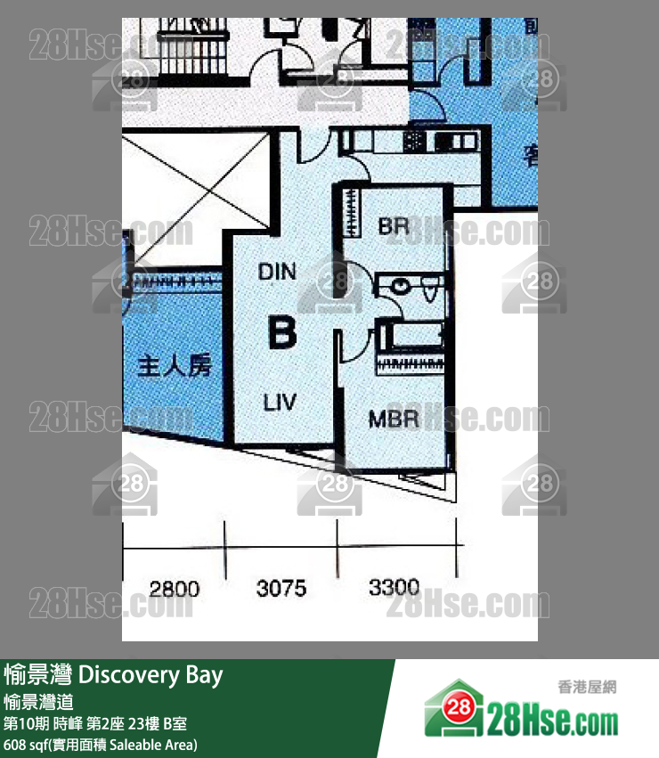 愉景灣 第10期 時峰第2座23樓 B室 平面圖