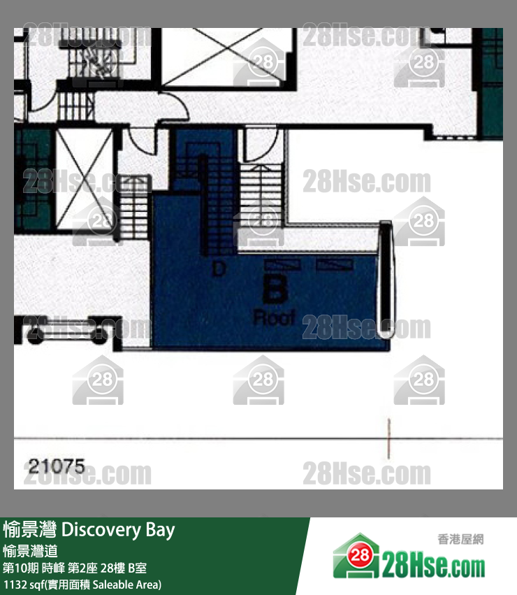 愉景灣 第10期 時峰第2座28樓 B室 平面圖