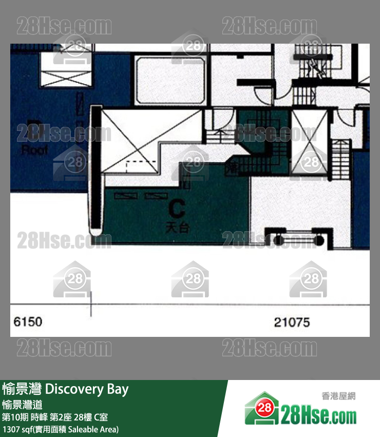 愉景灣 第10期 時峰第2座28樓 C室 平面圖