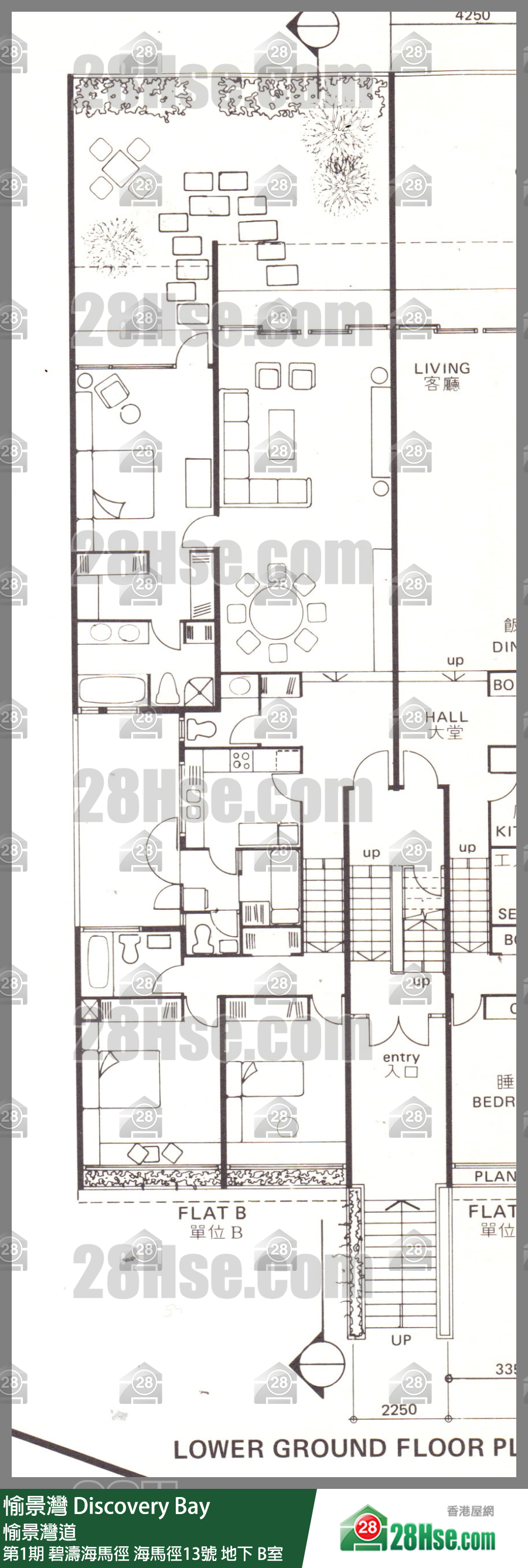 愉景灣 第1期 碧濤海馬徑海馬徑13號地下 B室 平面圖