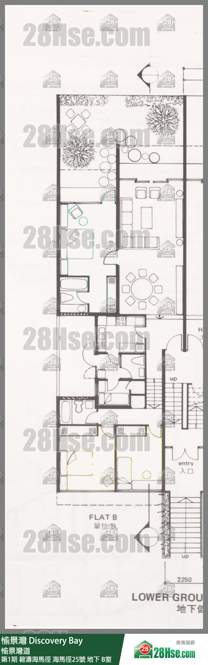 愉景灣 第1期 碧濤海馬徑海馬徑25號地下 B室 平面圖