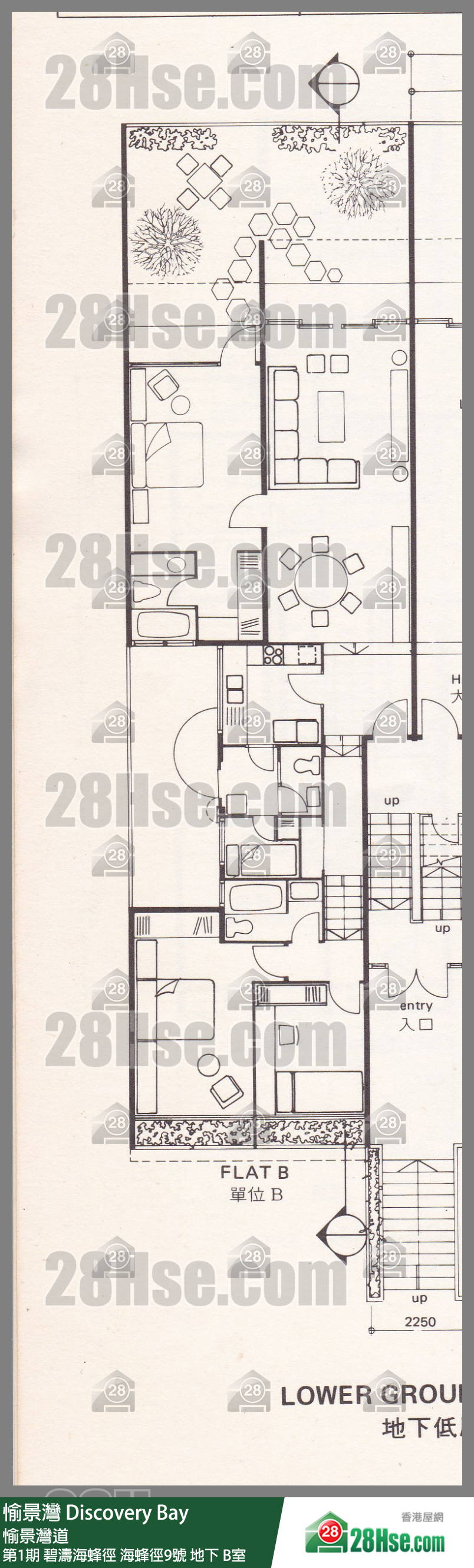愉景灣 第1期 碧濤海蜂徑海蜂徑9號地下 B室 平面圖