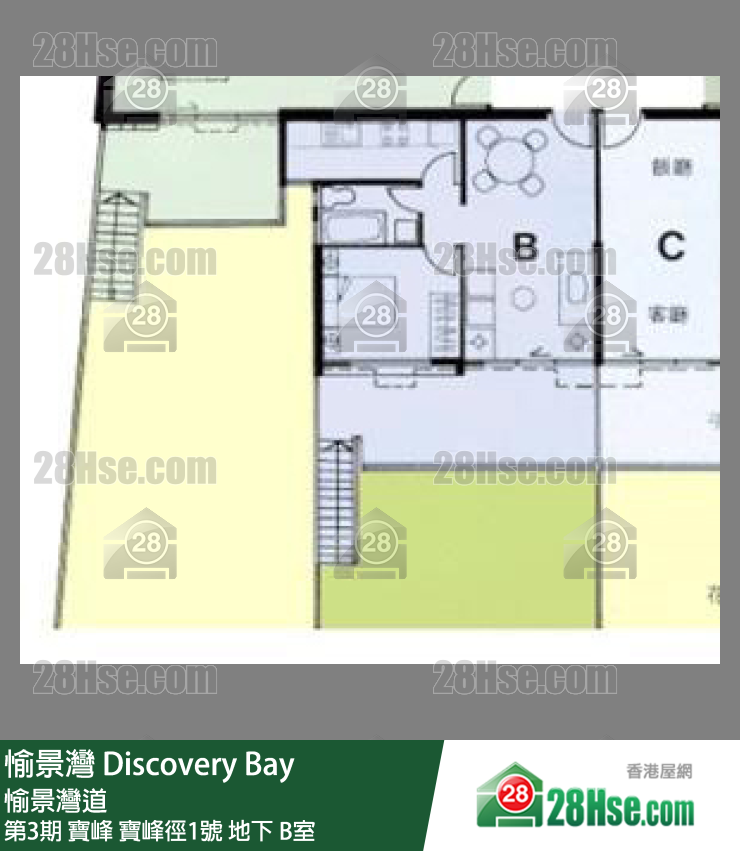 愉景灣 第3期 寶峰寶峰徑1號地下 B室 平面圖