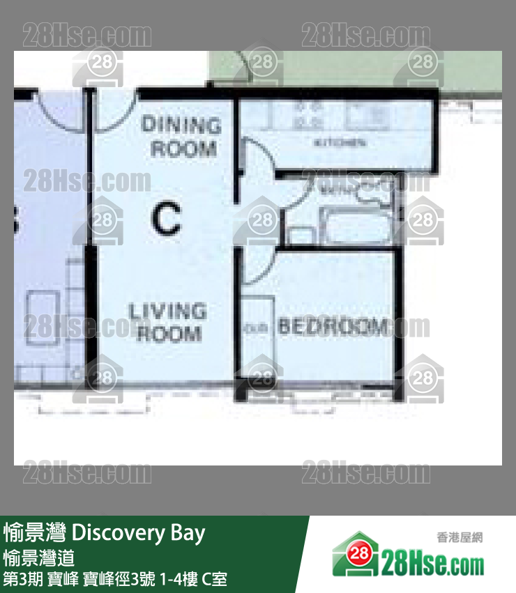 愉景灣 第3期 寶峰寶峰徑3號1樓 C室 平面圖