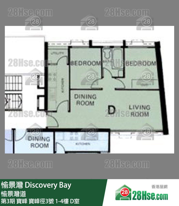 愉景灣 第3期 寶峰寶峰徑3號1樓 D室 平面圖