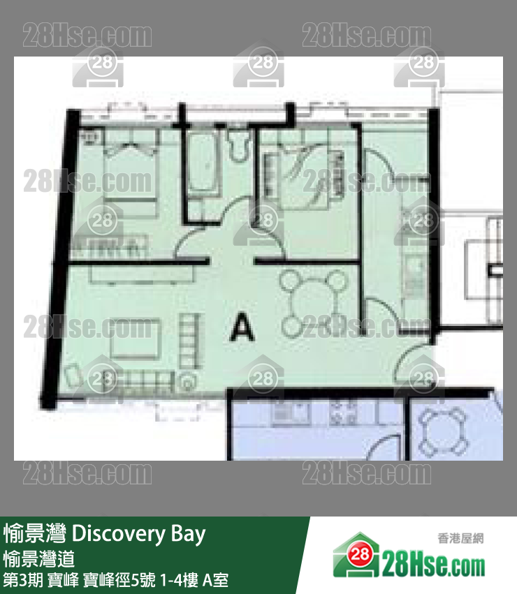 愉景灣 第3期 寶峰寶峰徑5號2樓 A室 平面圖