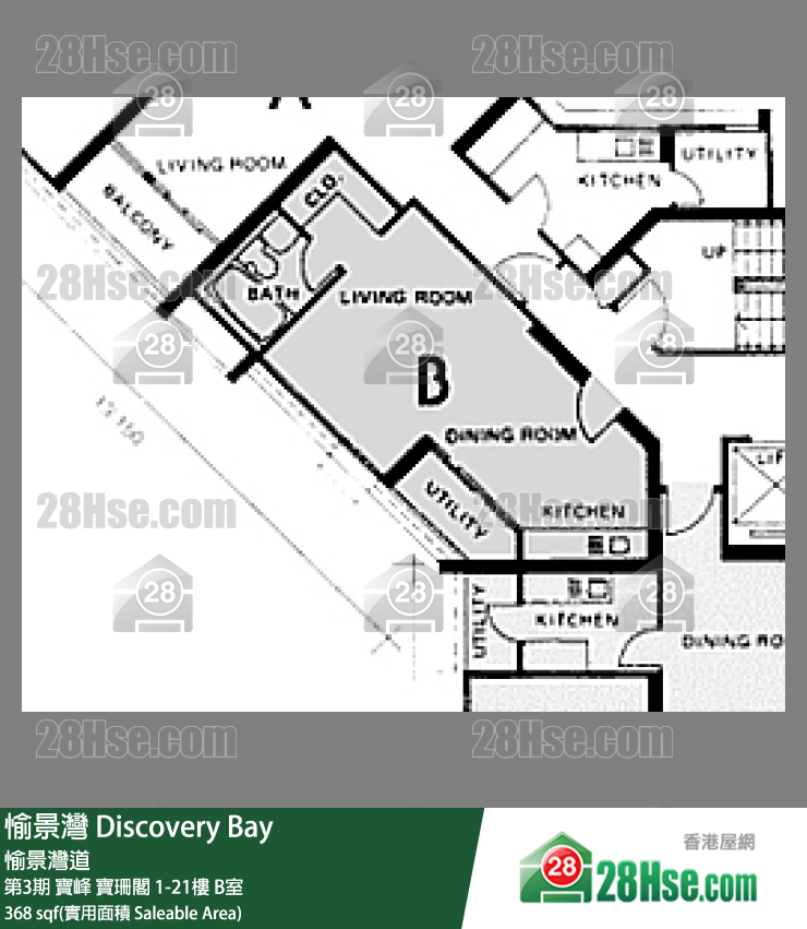 愉景灣 第3期 寶峰寶珊閣2樓 B室 平面圖