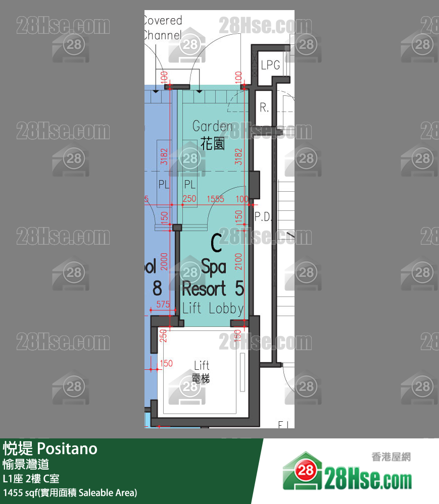 悅堤 L1座2樓 C室 平面圖
