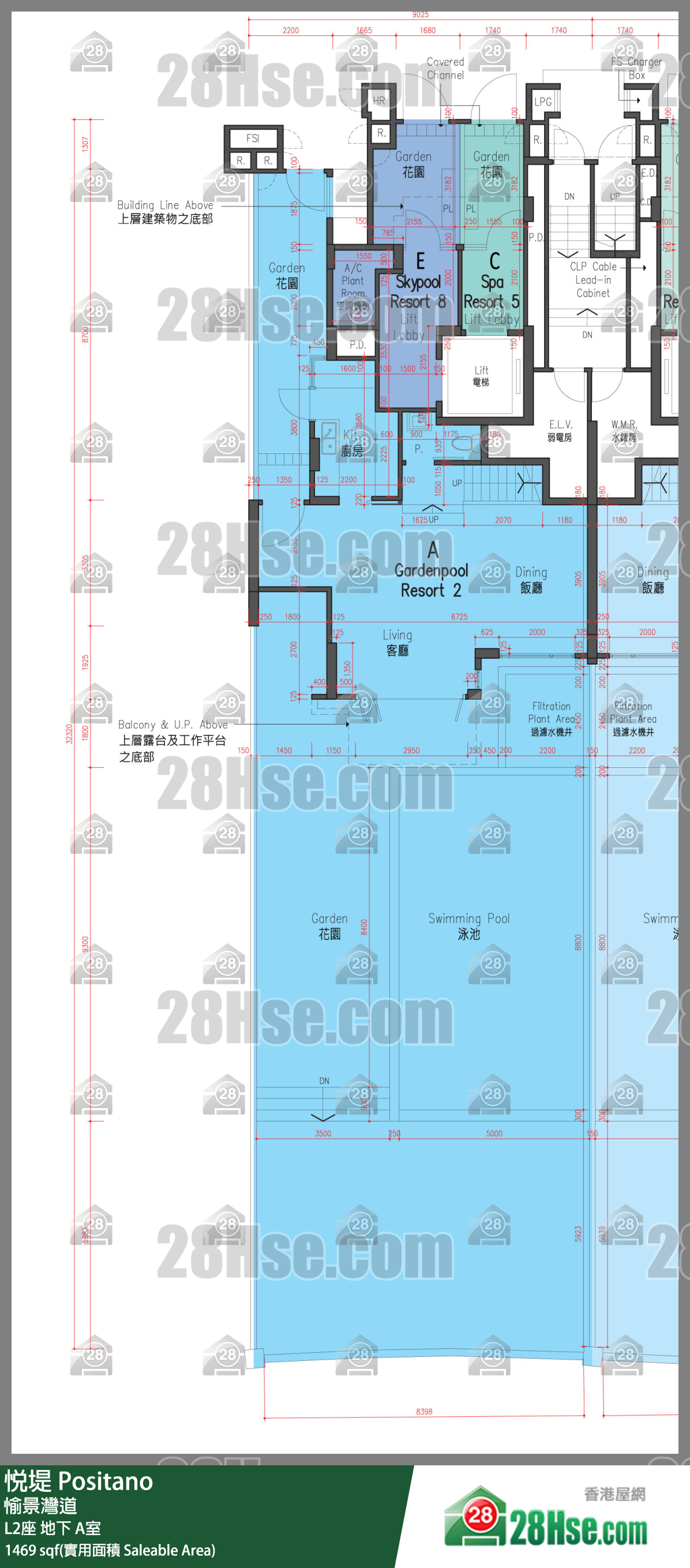 悅堤 L2座地下 A室 平面圖