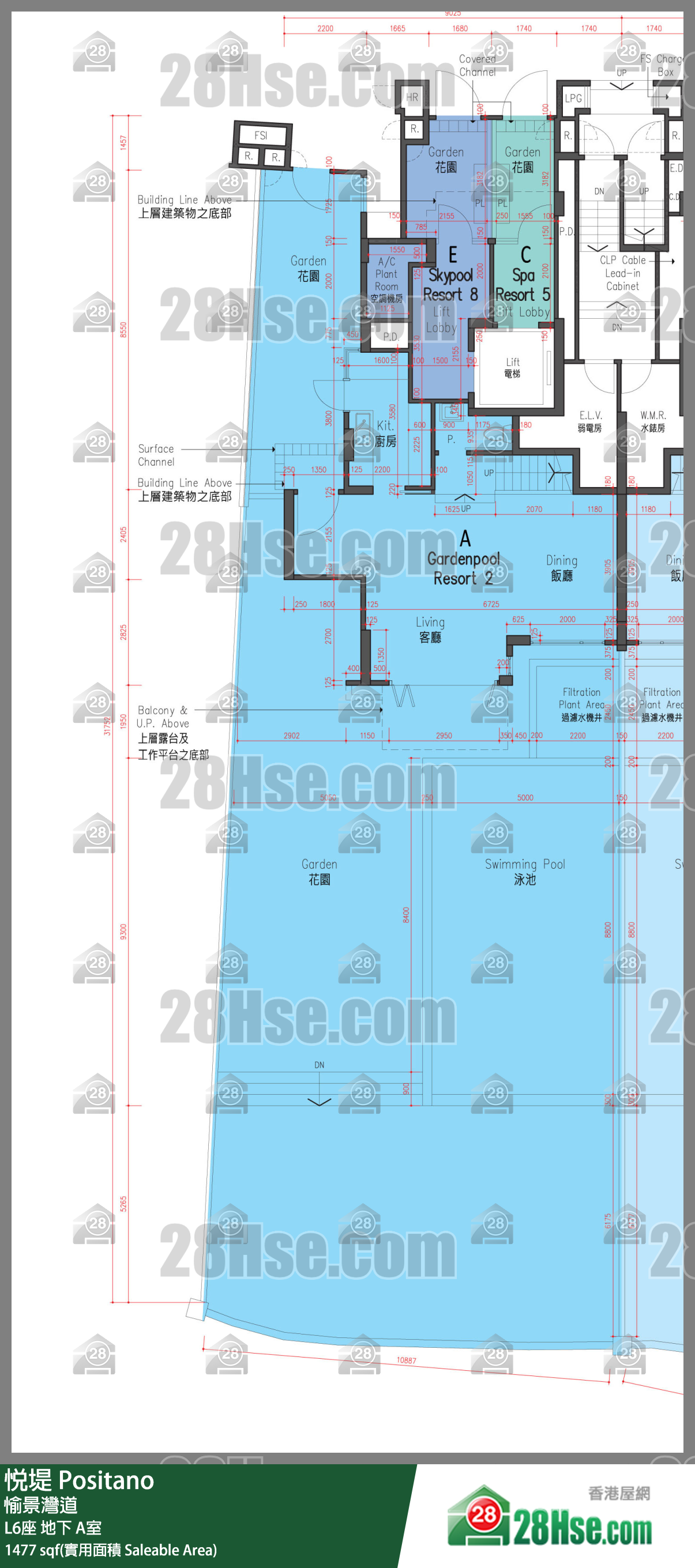 悅堤 L6座地下 A室 平面圖