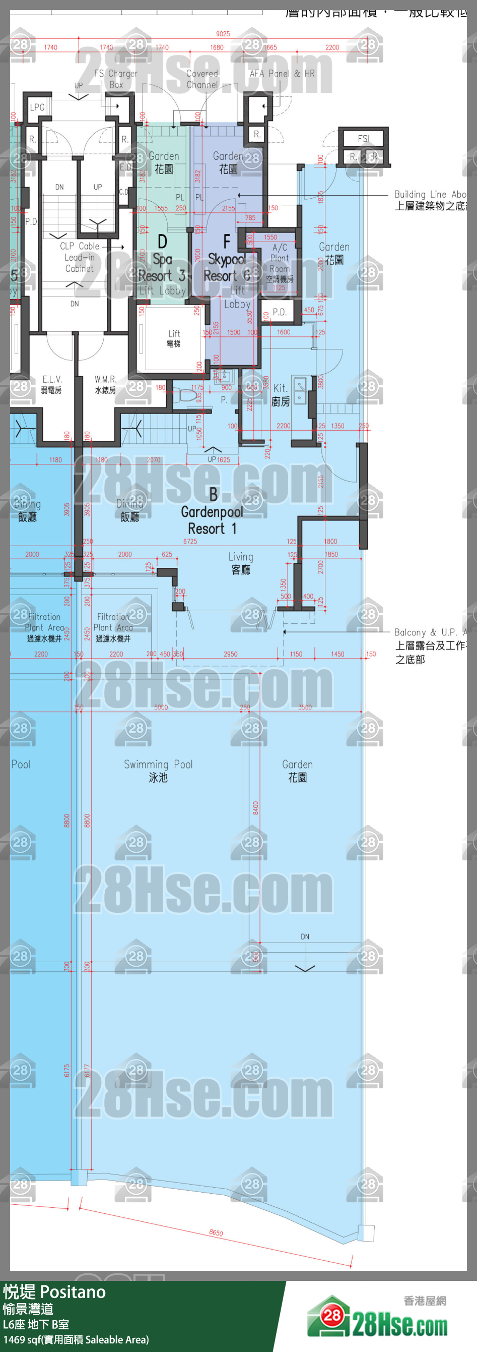 悅堤 L6座地下 B室 平面圖