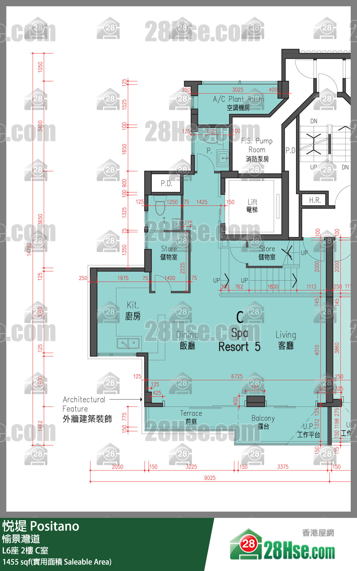 悦堤 L6座2楼 C室 平面图