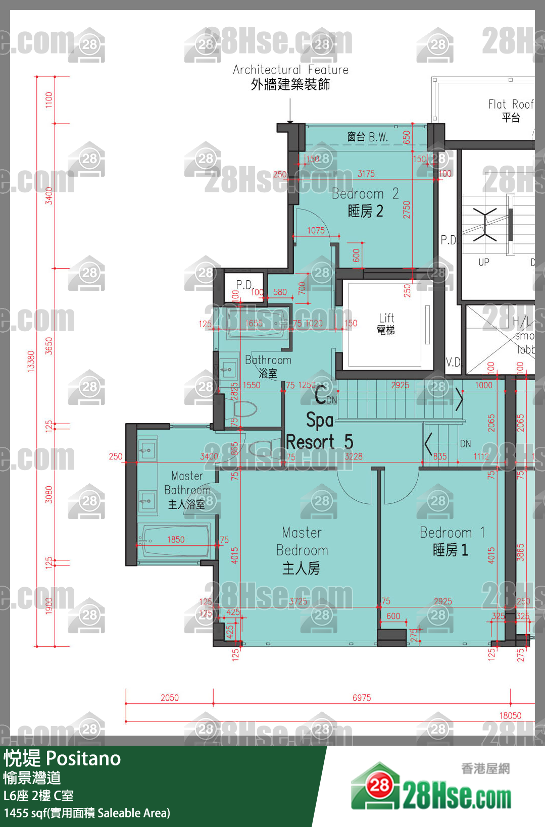 悦堤 L6座2楼 C室 平面图