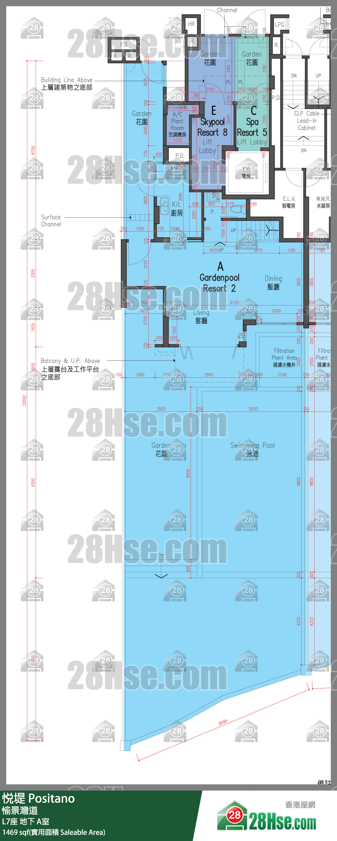 悅堤 L7座地下 A室 平面圖
