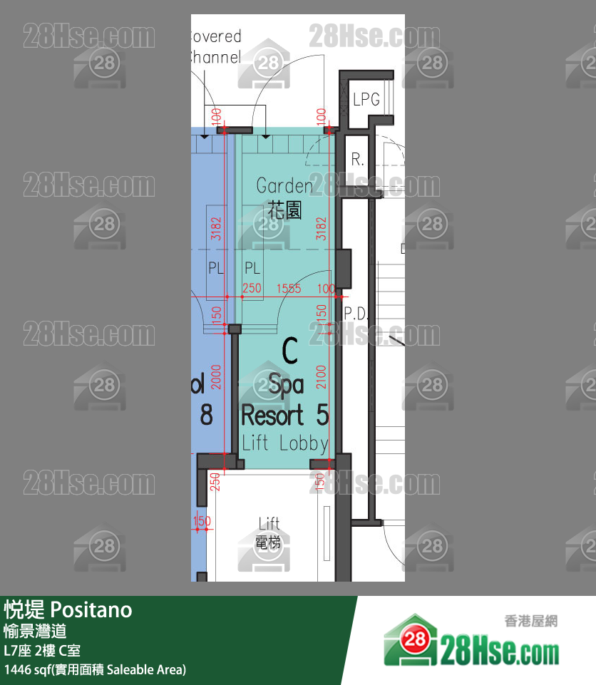 悅堤 L7座2樓 C室 平面圖