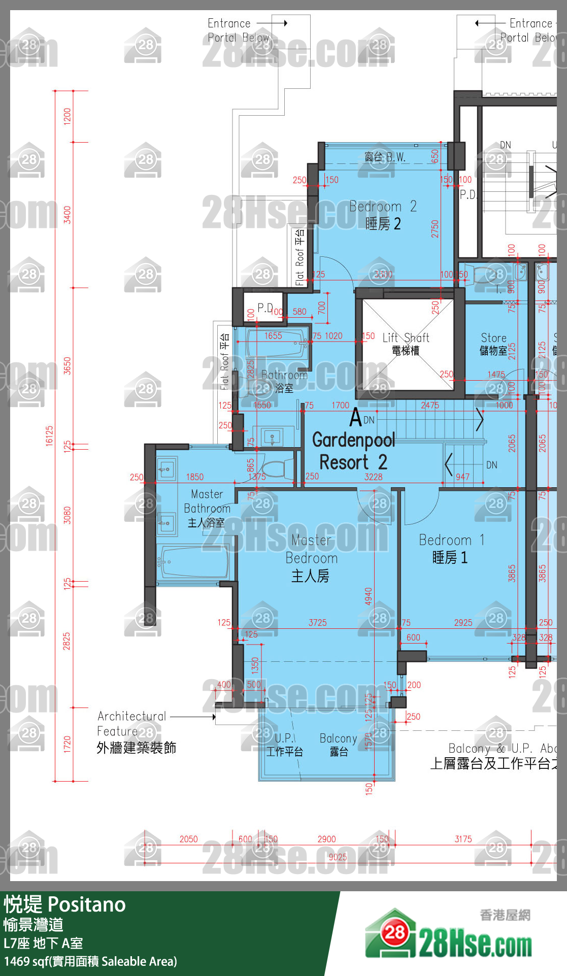 悅堤 L7座地下 A室 平面圖