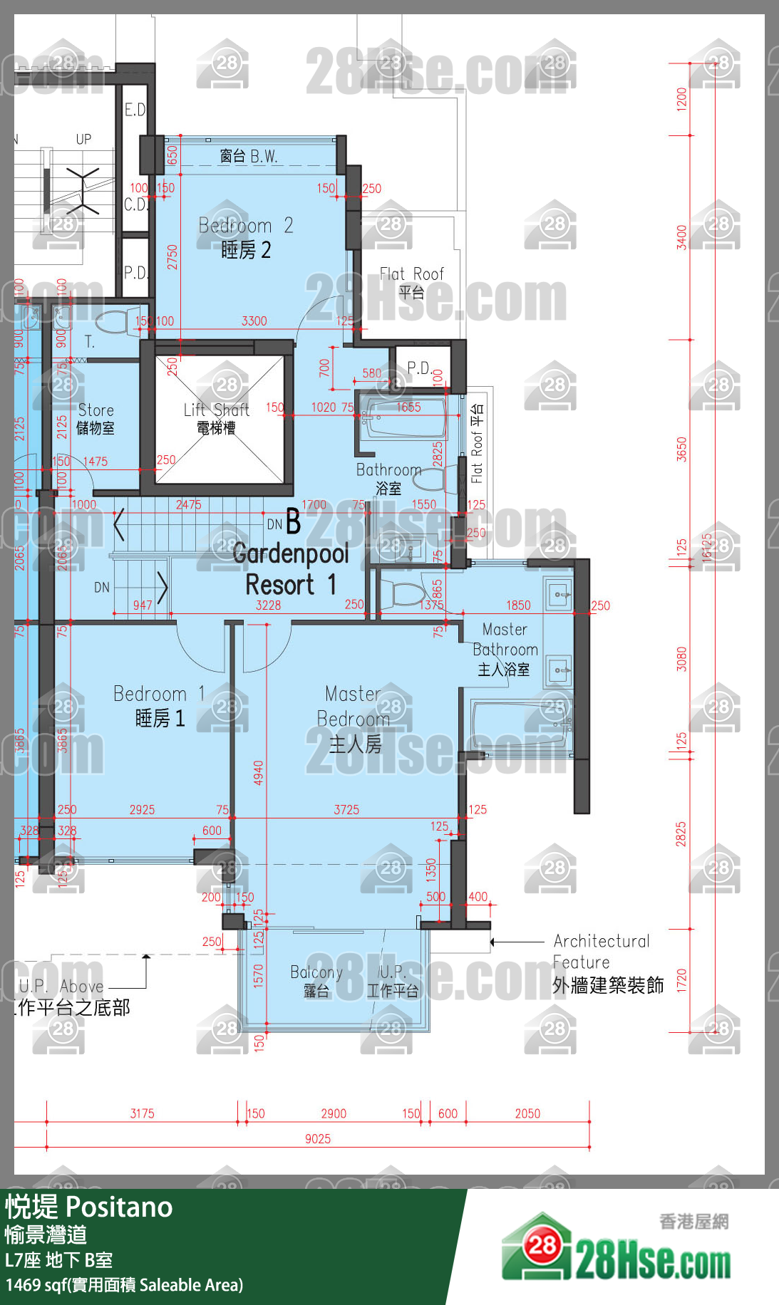 悅堤 L7座地下 B室 平面圖