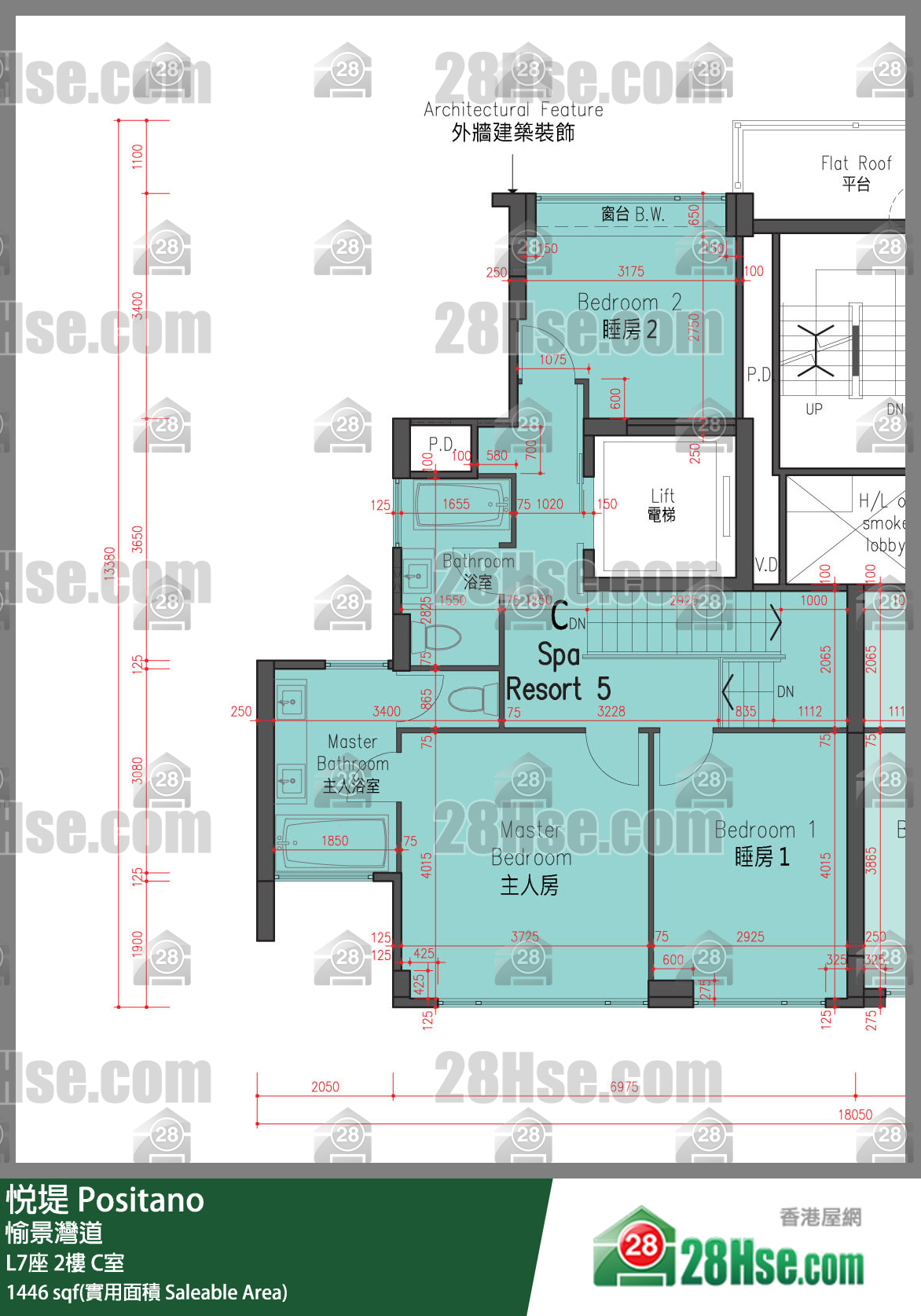 悅堤 L7座2樓 C室 平面圖