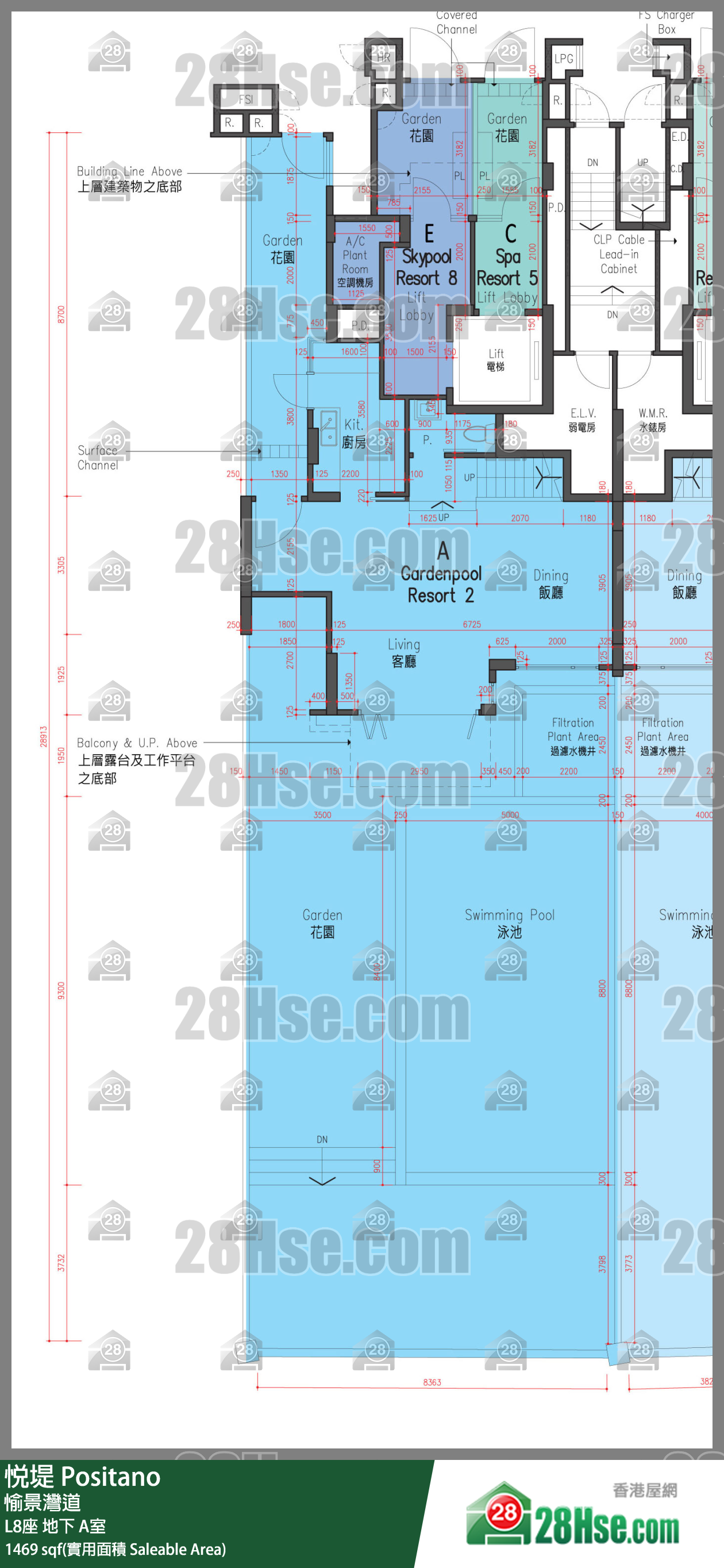悅堤 L8座地下 A室 平面圖