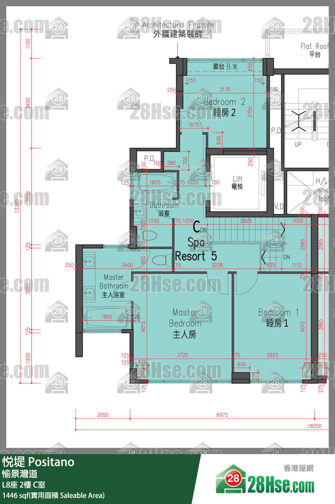 悅堤 L8座2樓 C室 平面圖
