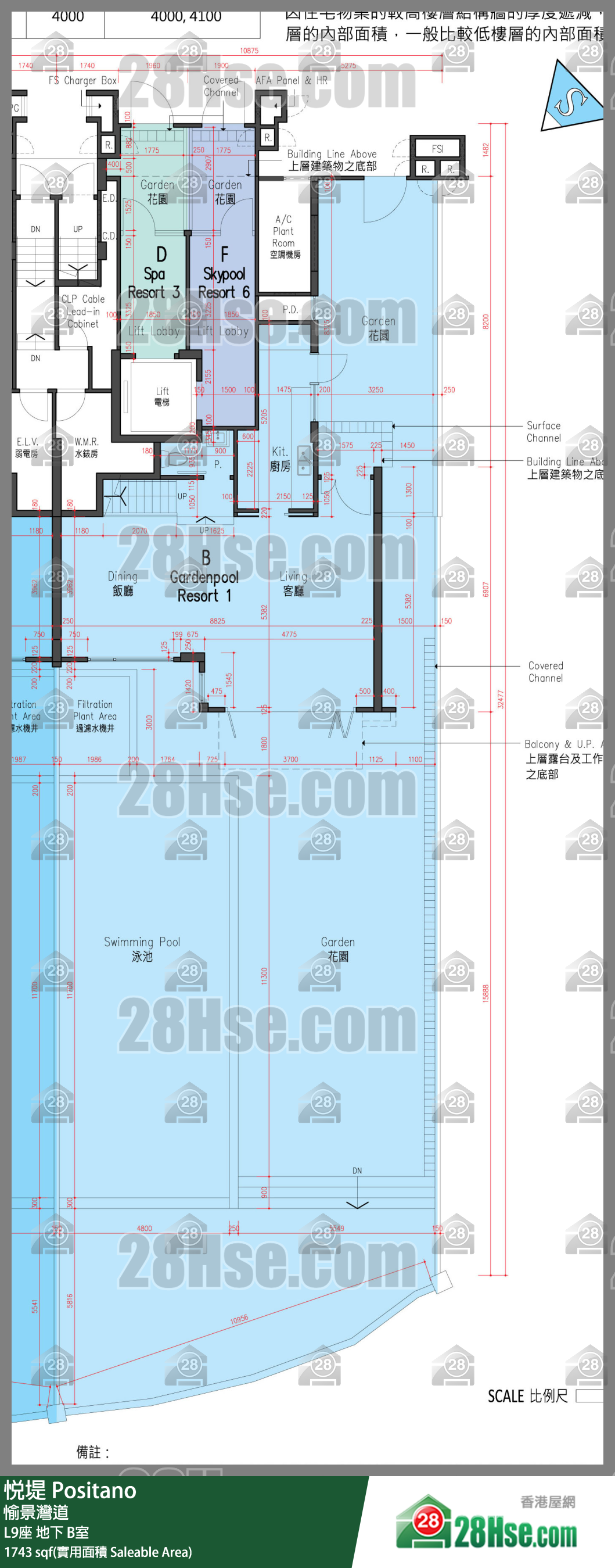 悅堤 L9座地下 B室 平面圖
